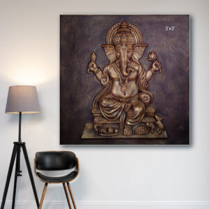 Ganesh Mural wall decor fiber mural elevation design arttech.