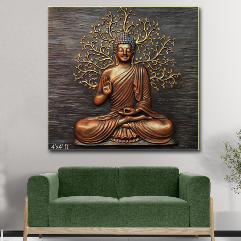 Buddha walldecor fiber mural elevation design arttech